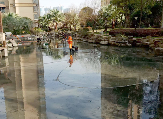 绵阳景观池淤泥清理